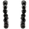 Genuine Onyx Hoop Earrings 50mm Ref 749104
