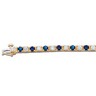 Genuine Blue Sapphire and Diamond Bracelet 3mm 2.3 CTW Ref 465144
