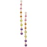 Multi Colored Genuine Gemstones and Diamond Earrings .04 CTW Ref 101523